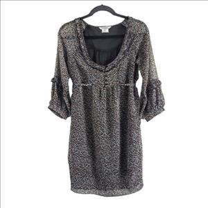 2/$35 SALE COSTA Blanca Summer Mini Boho Dress With Long Sleeves Size XS/S